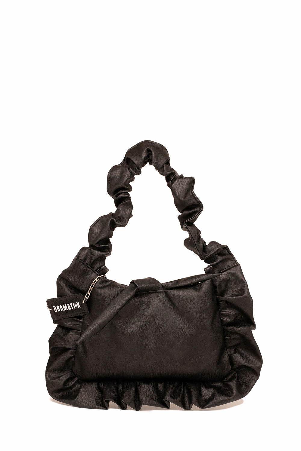BLACK RUFFLE BAG