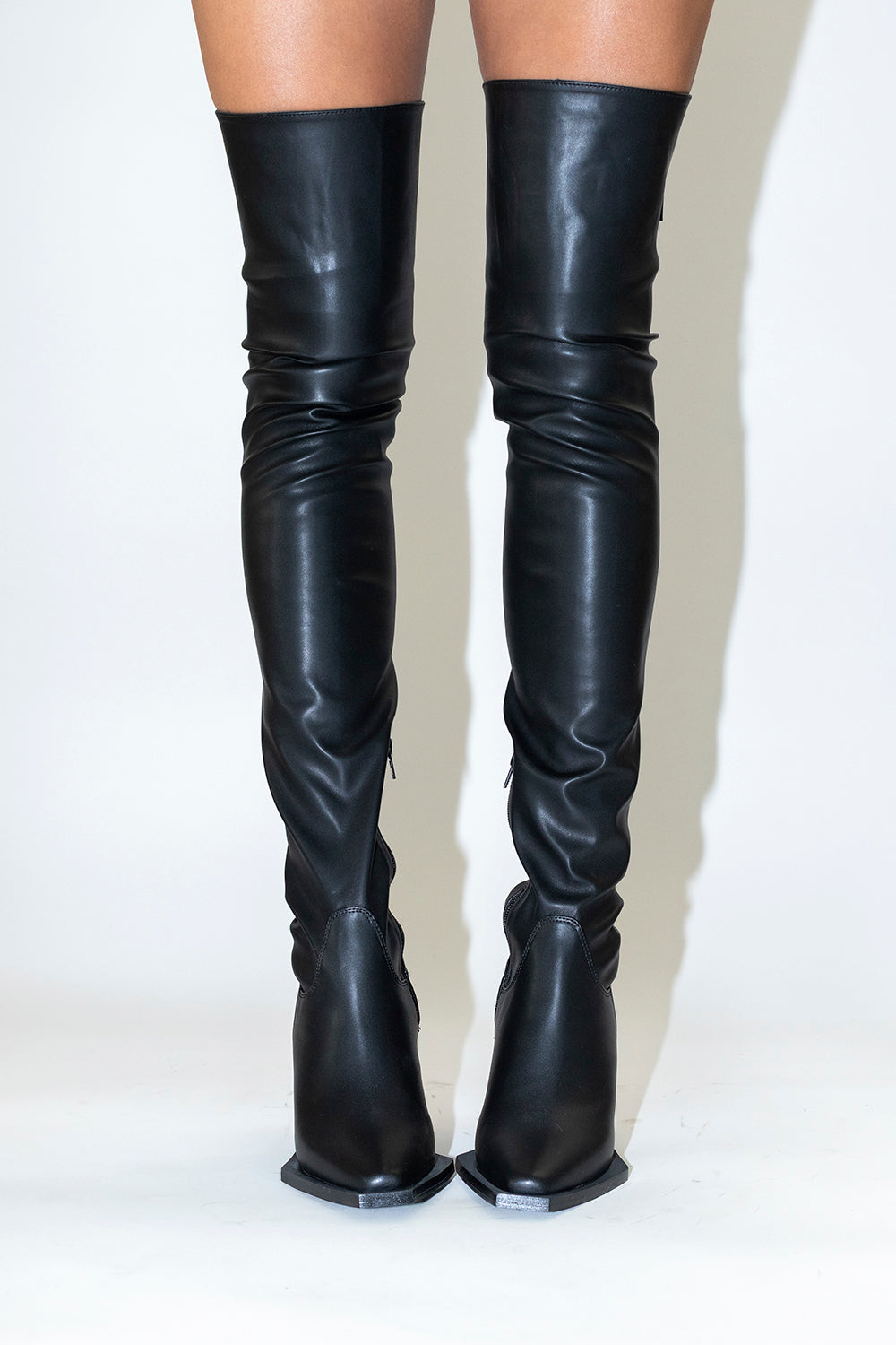 MOSS BLACK SLIM LEG BOOTS