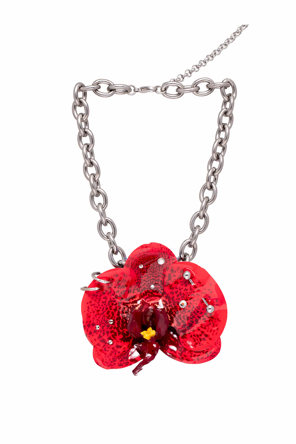 CHOKER ORQUÍDEA ROJA