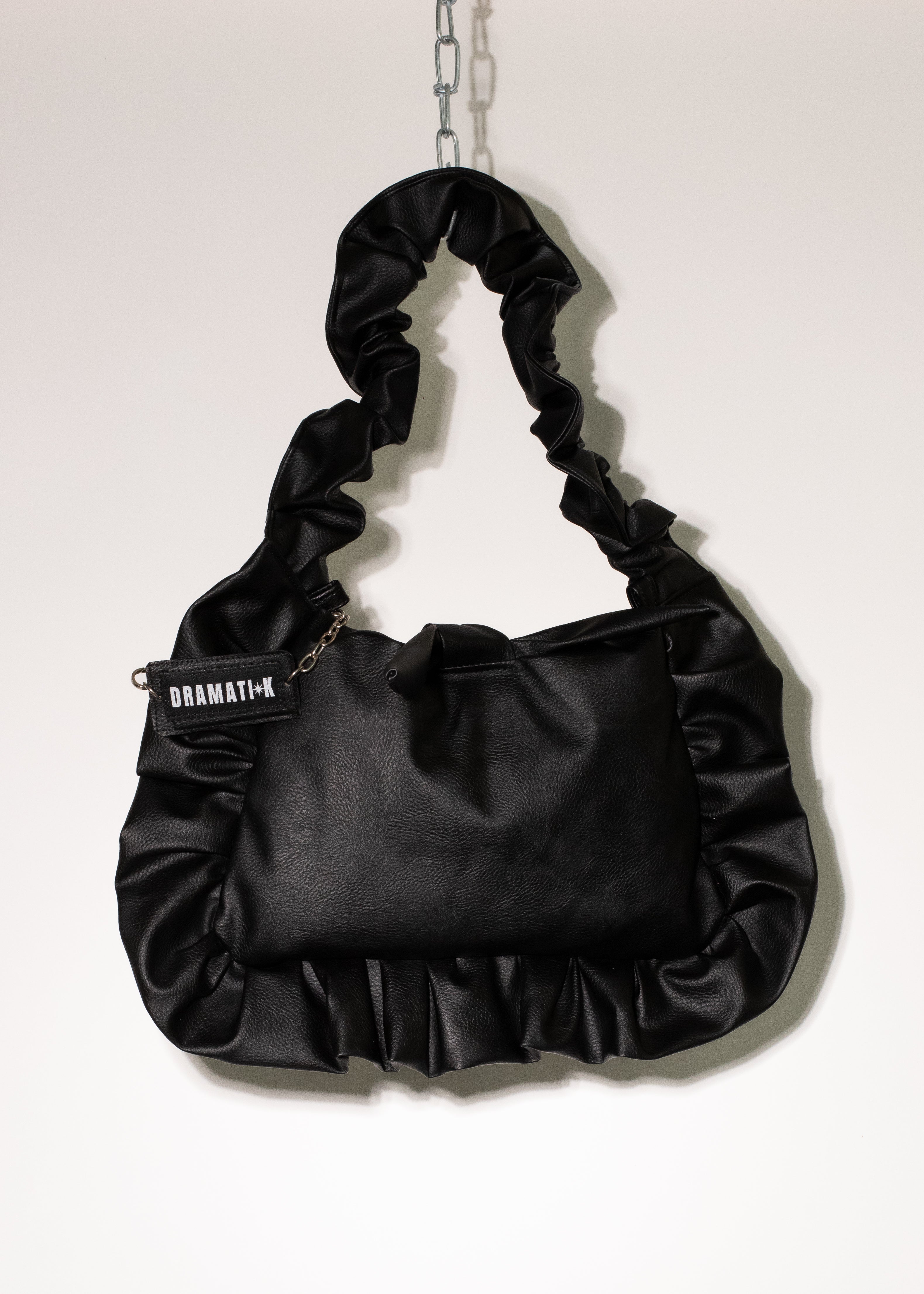 BLACK RUFFLE BAG