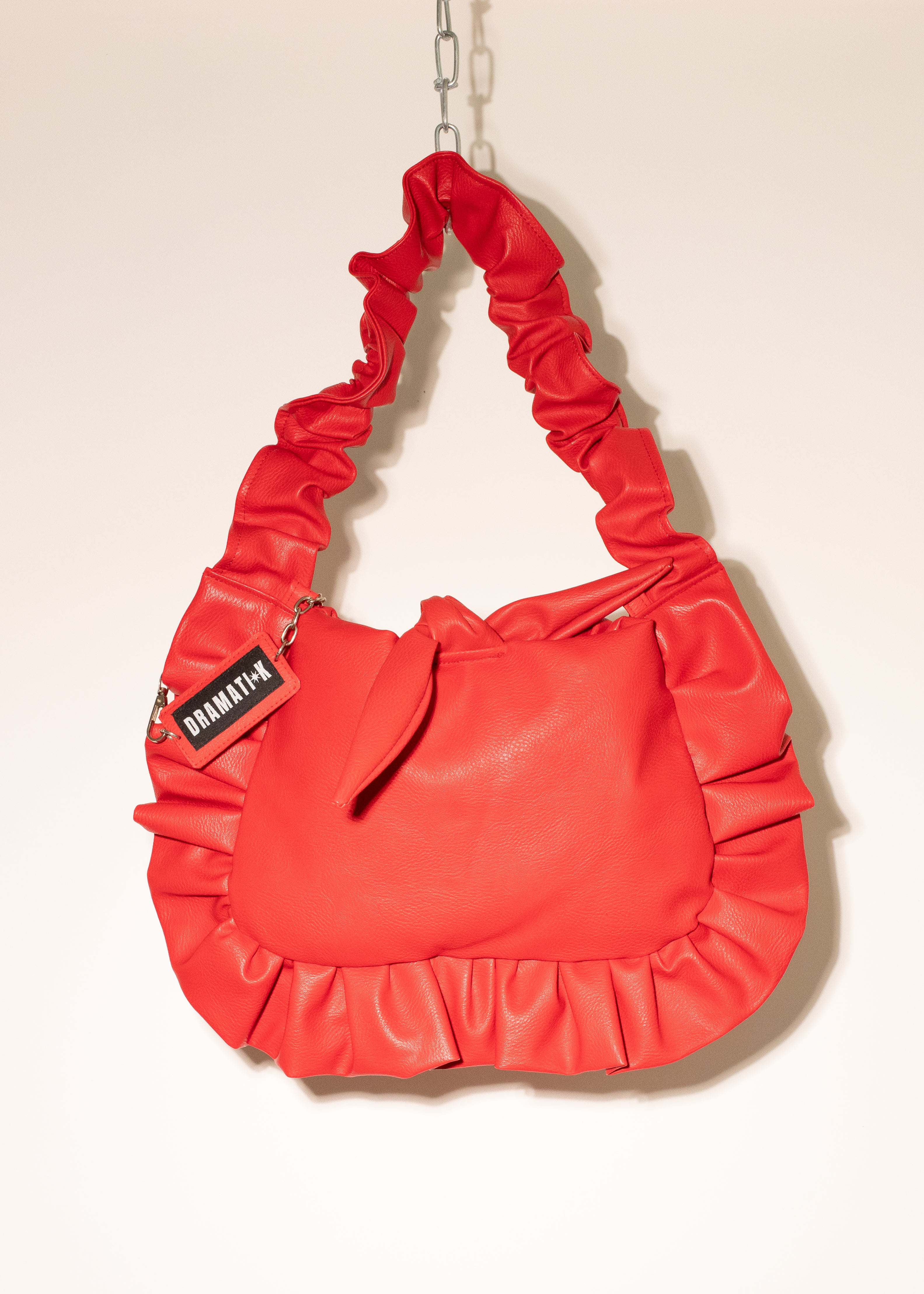 RED RUFFLE BAG