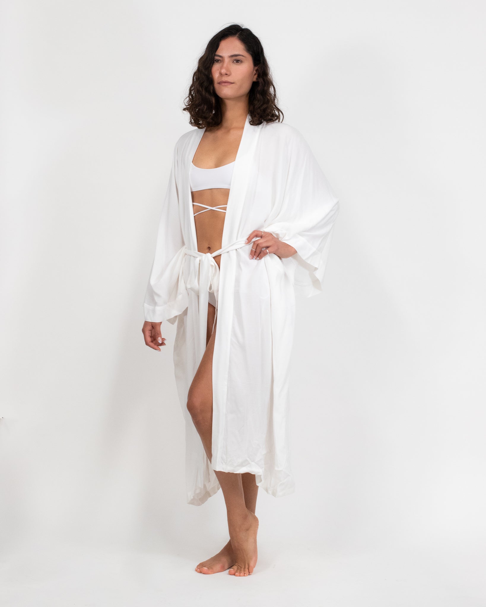 WHITE DRACO KIMONO