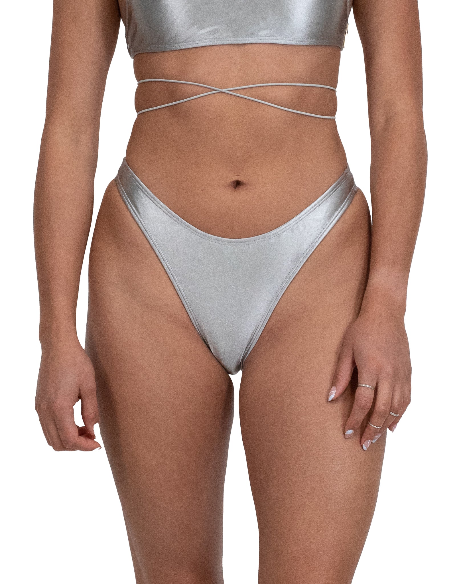 BHARANI SILVER BIKINI SHORTS 