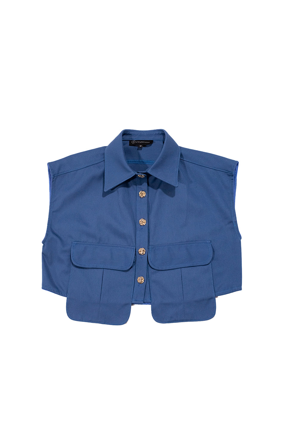 CAMISA UTILITY CROPPED AZUL