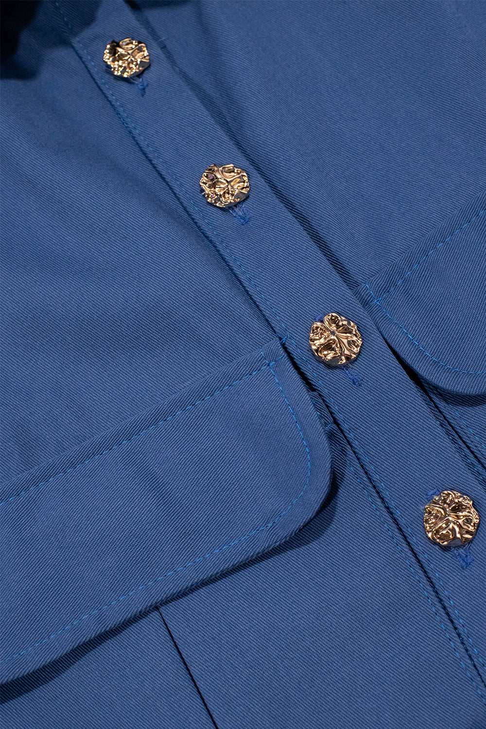 CAMISA UTILITY CROPPED AZUL