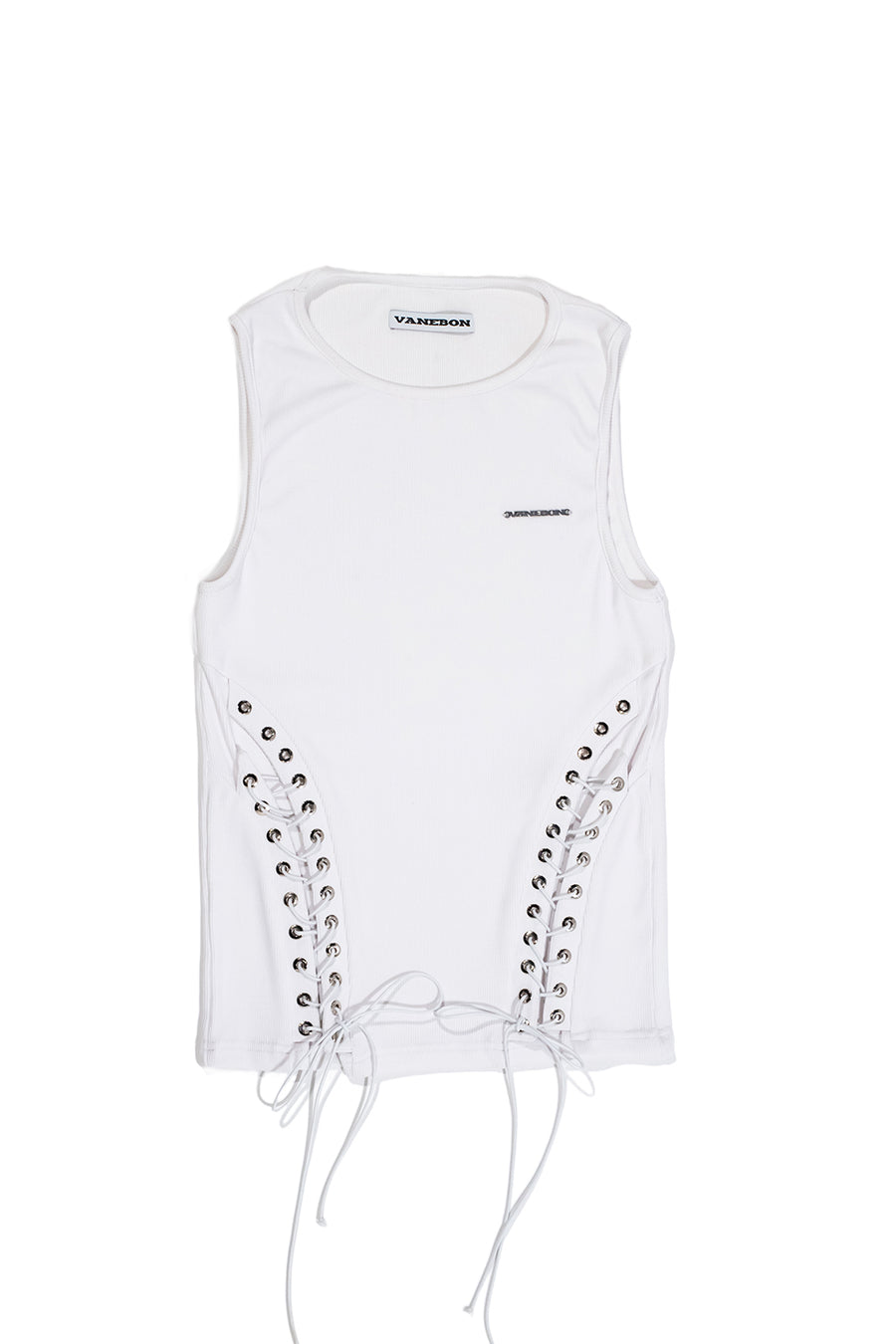 WHITE LACE UP TANK HOMBRE