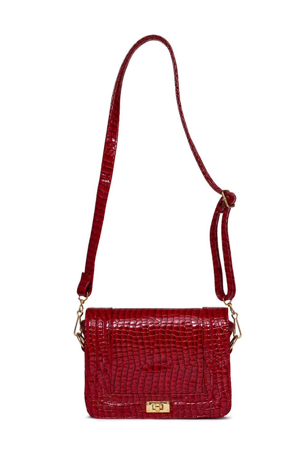 BOLSA ATLANTIS CROCO ROJO