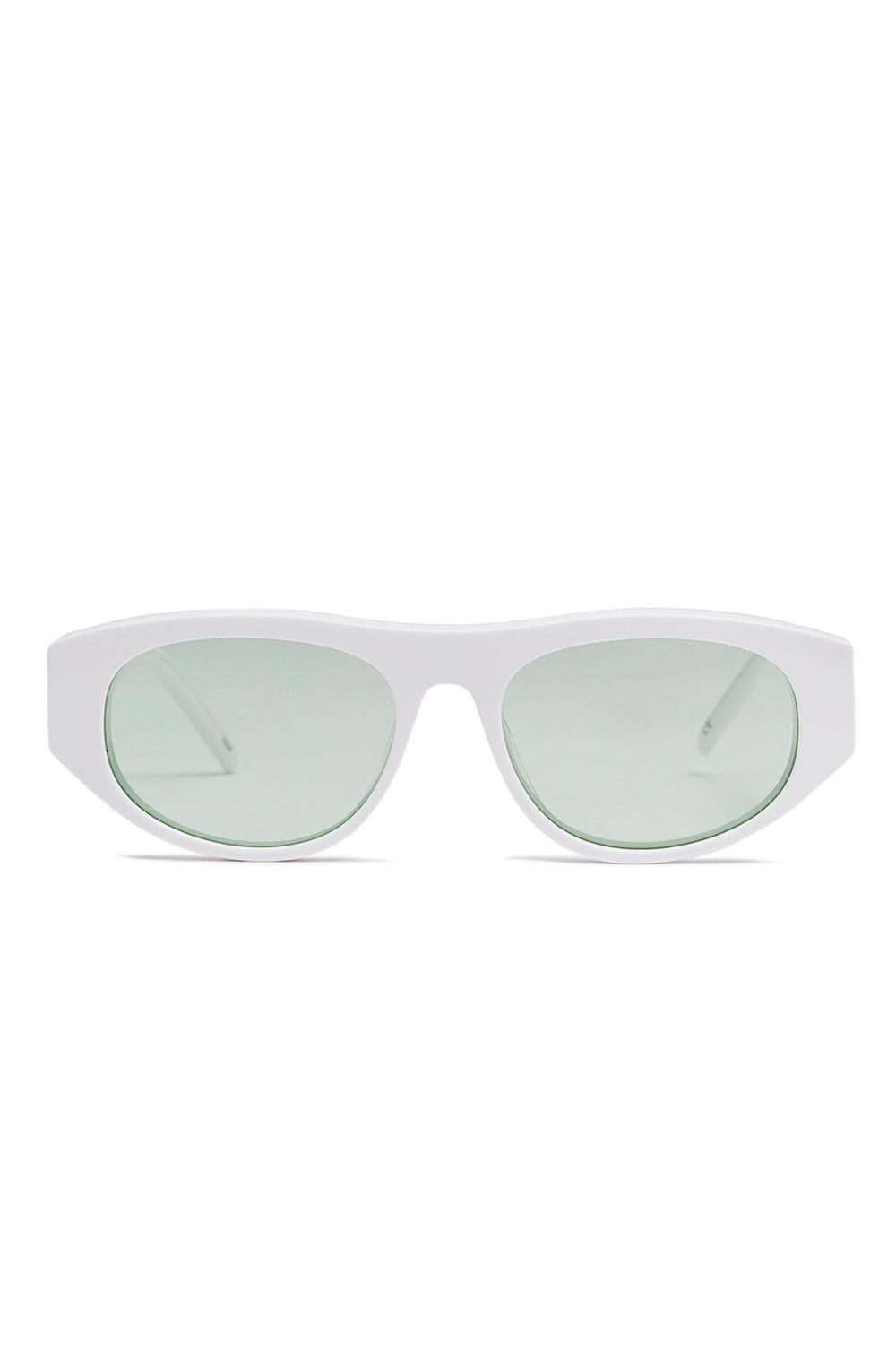 WHITE POPS GREEN MICA LENSES