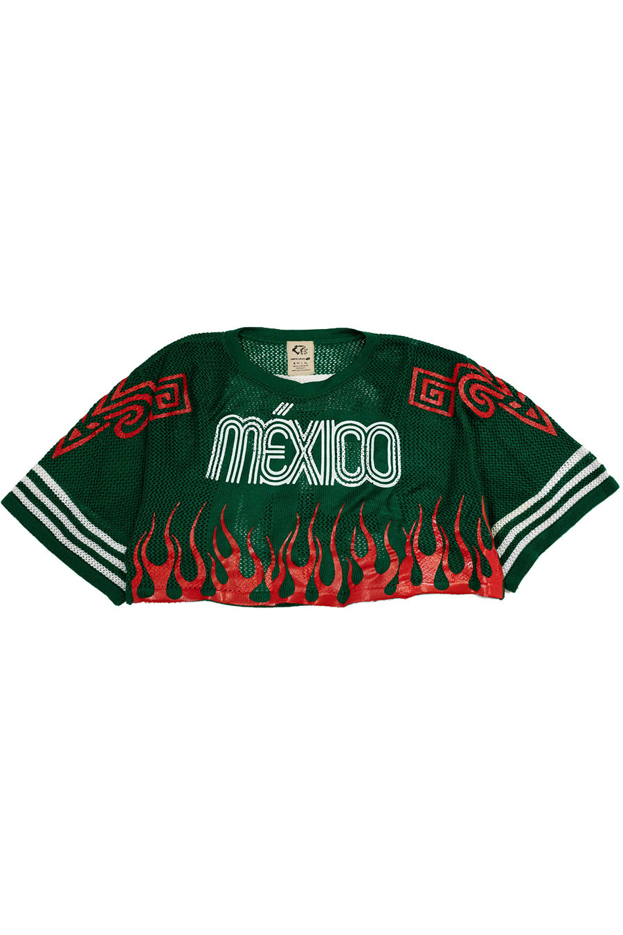 T-SHIRT JAGUAR KNIT JERSEY CROPPED VERDE