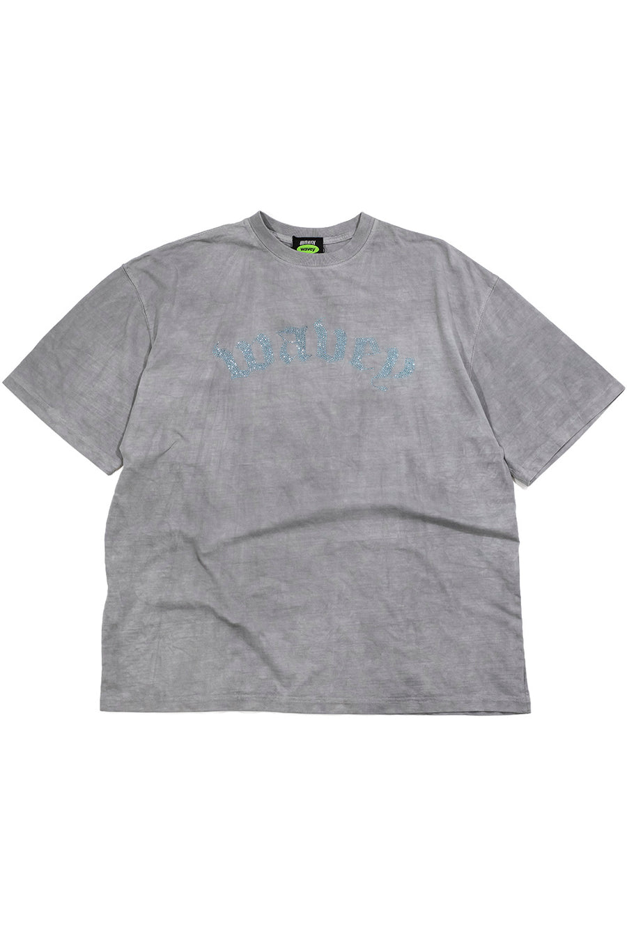 PLAYERA RHINESTONE T BLUE GRAY