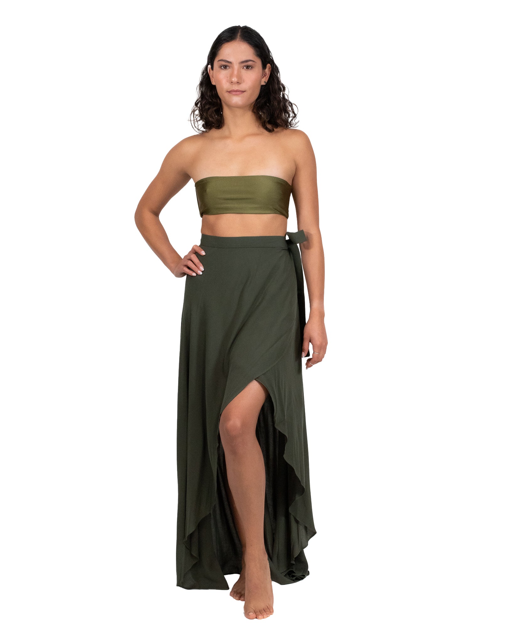 MILITARY GREEN CHARA SKIRT 