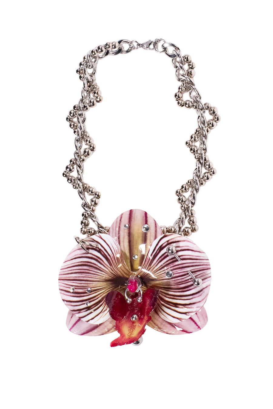 CHOKER ORQUÍDEA TRENZA TINTO
