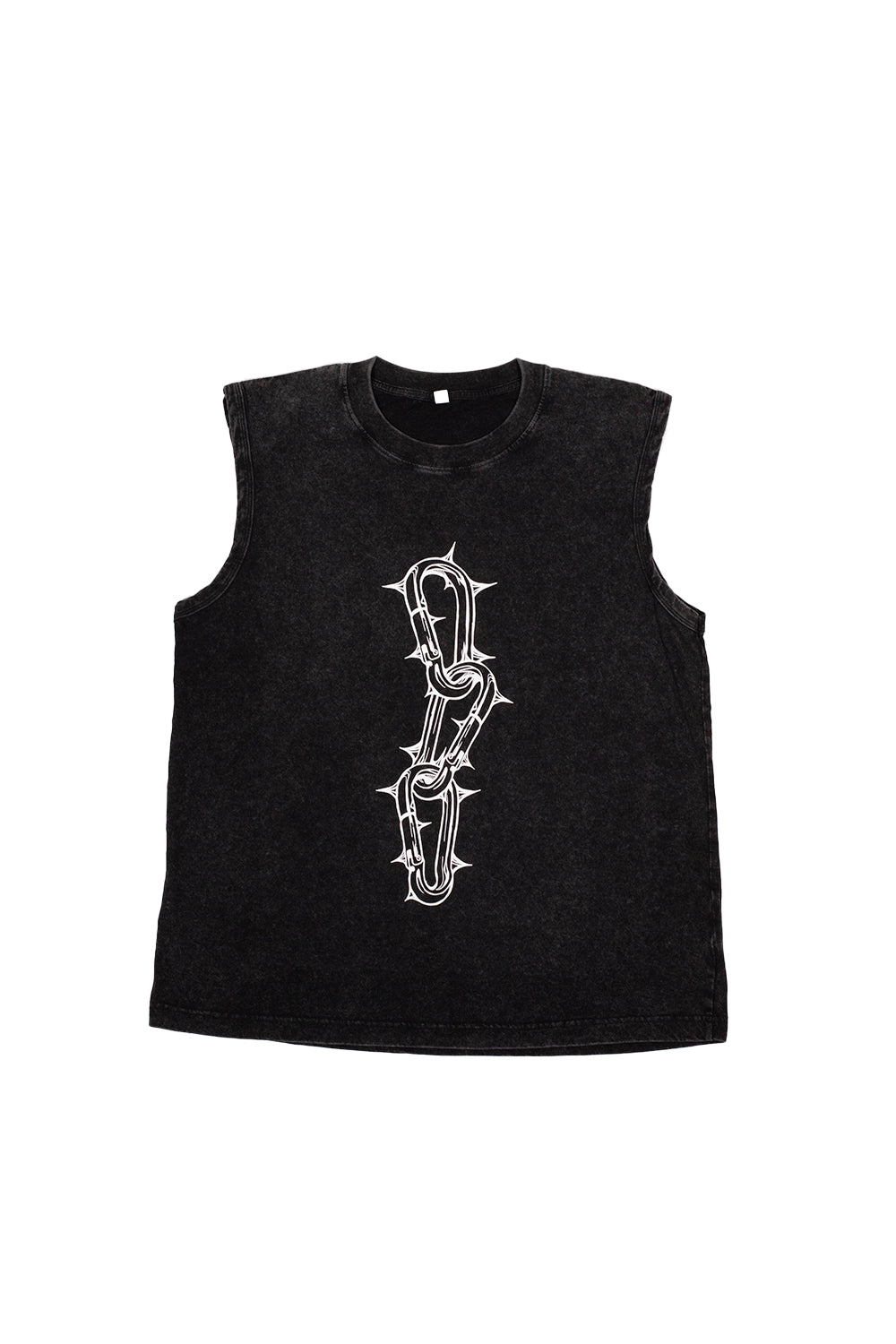 BLACK CARABINERO SLEEVELESS T-SHIRT