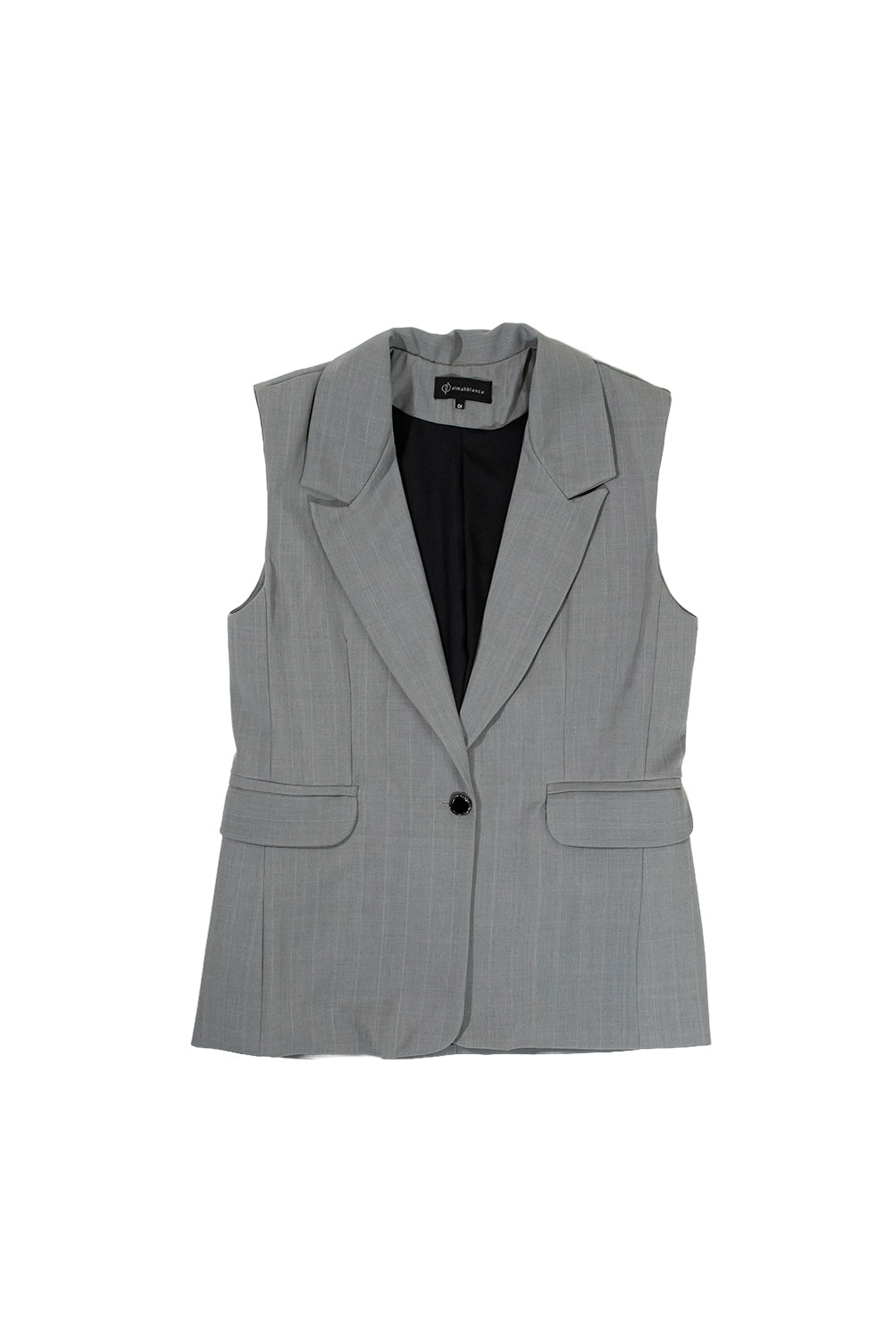 CHALECO SASTRE A RAYAS GRIS