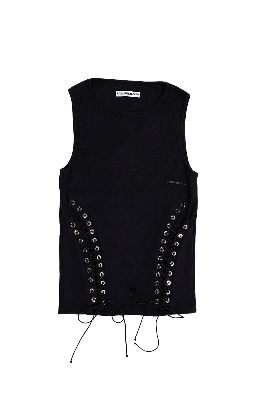 BLACK LACE UP TANK HOMBRE