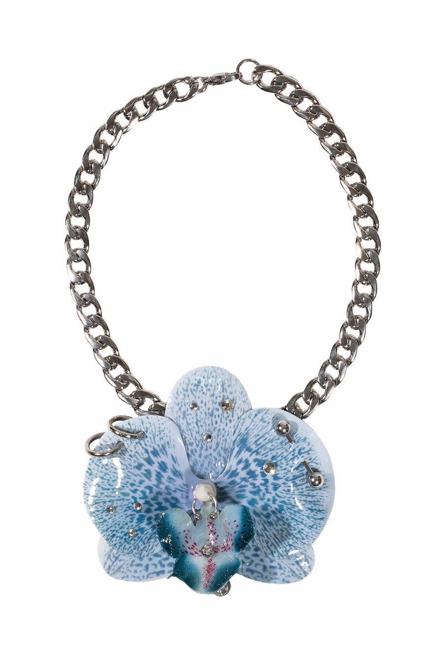 CHOKER ORQUÍDEA AZUL