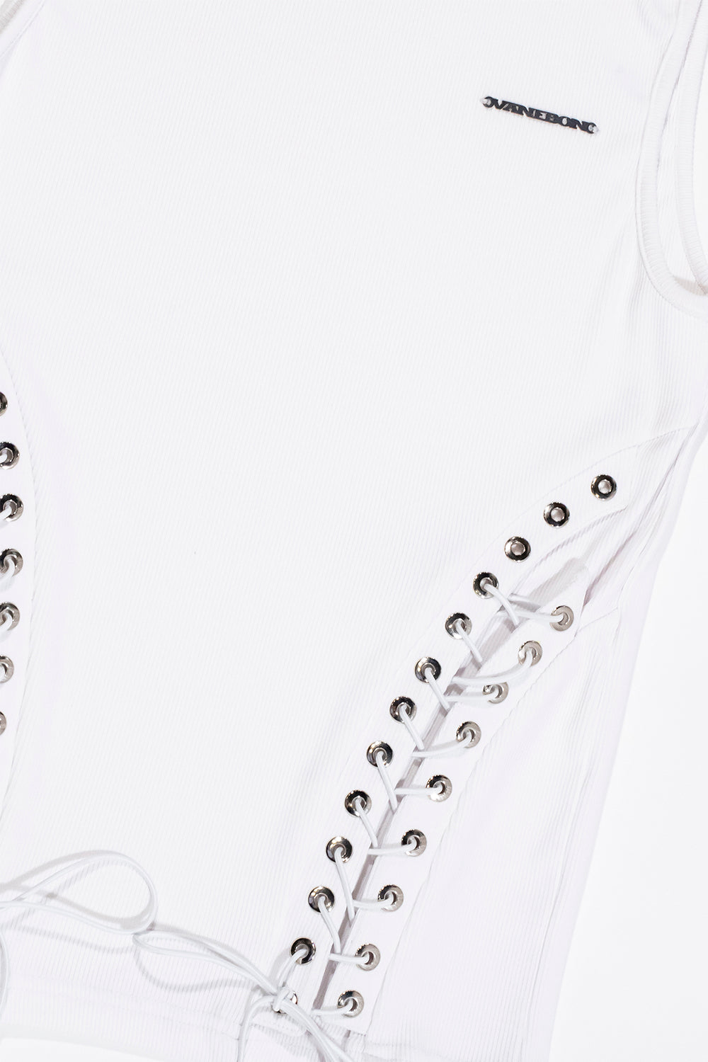 WHITE LACE UP TANK HOMBRE