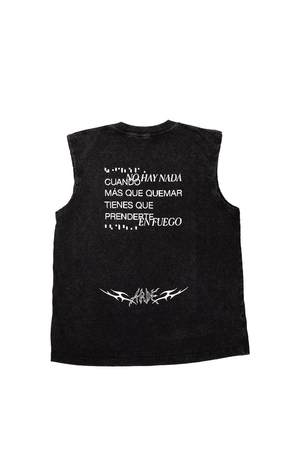 BLACK CARABINERO SLEEVELESS T-SHIRT