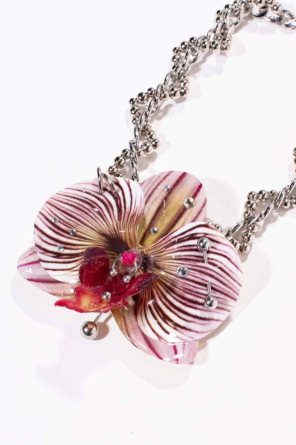 CHOKER ORQUÍDEA TRENZA TINTO