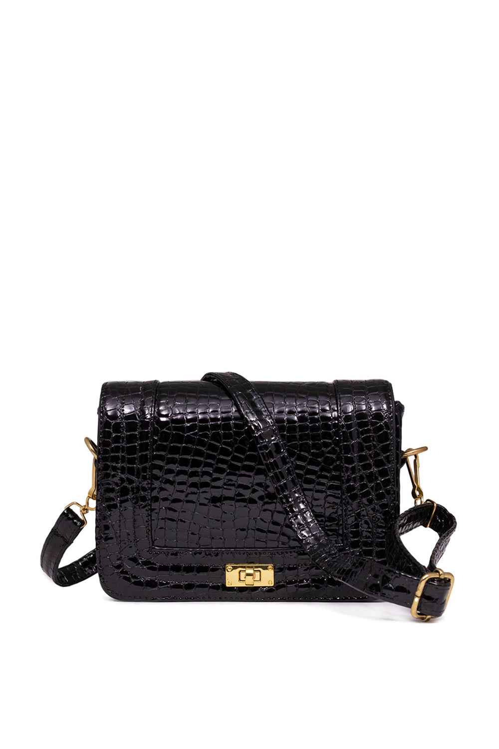 BOLSA ATLANTIS CROCO NEGRO