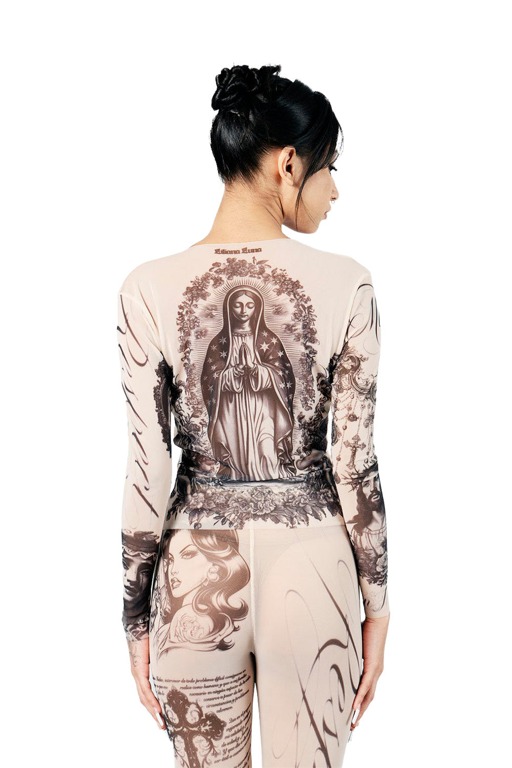 GUADA MESH LONG SLEEVE BLOUSE