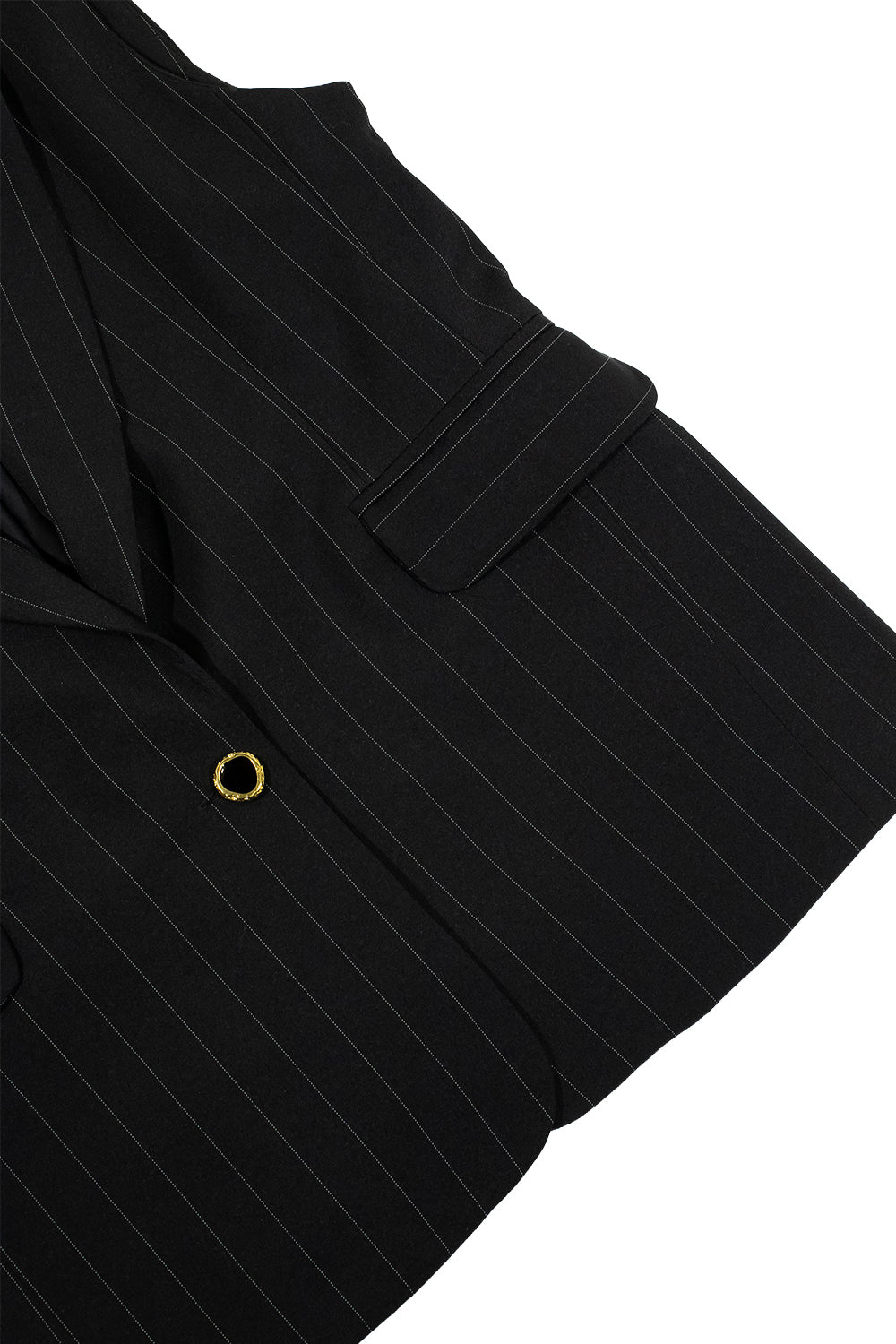 CHALECO SASTRE A RAYAS NEGRO