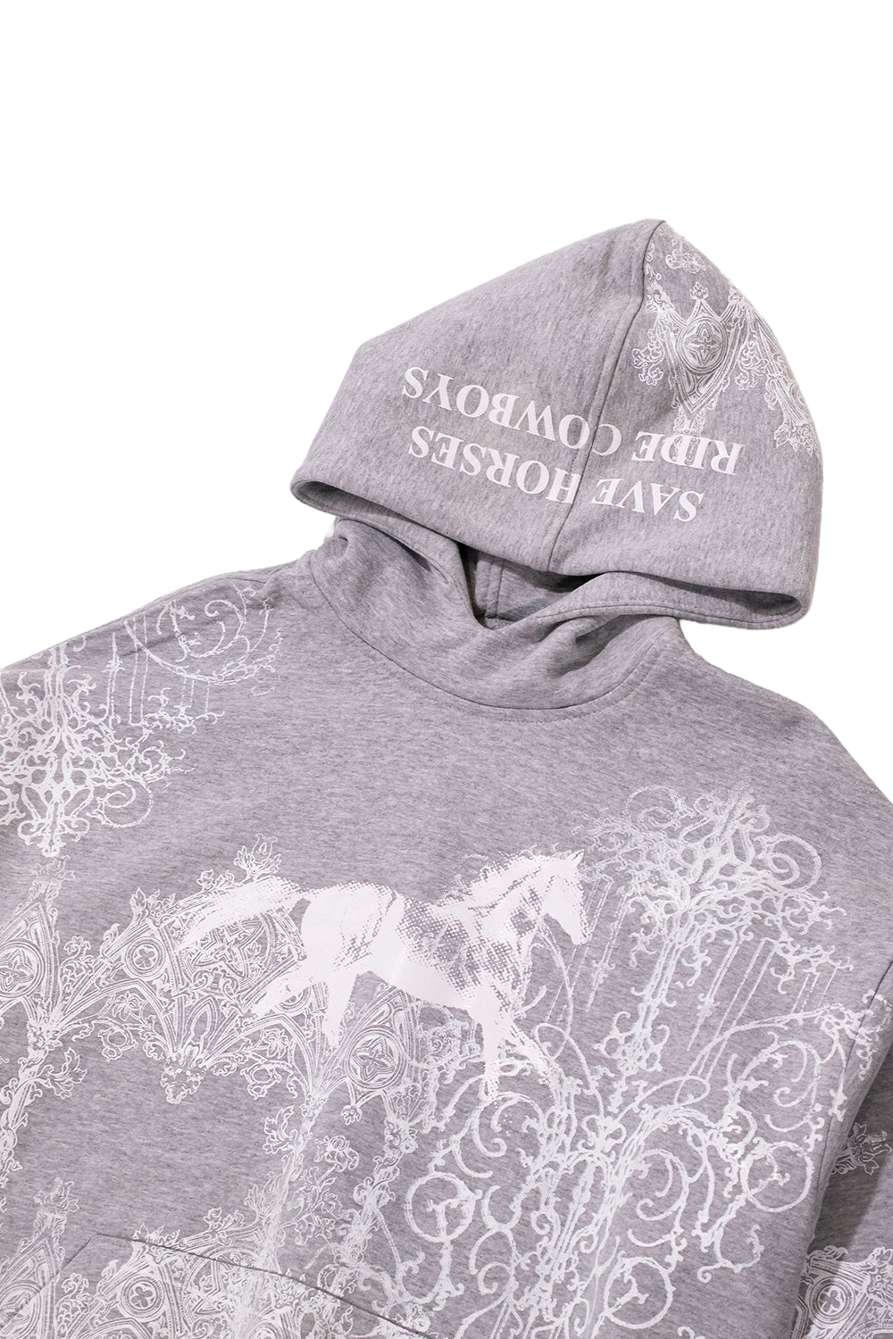 SAVE HORSES SWEATSHIRT GREY | WHITE