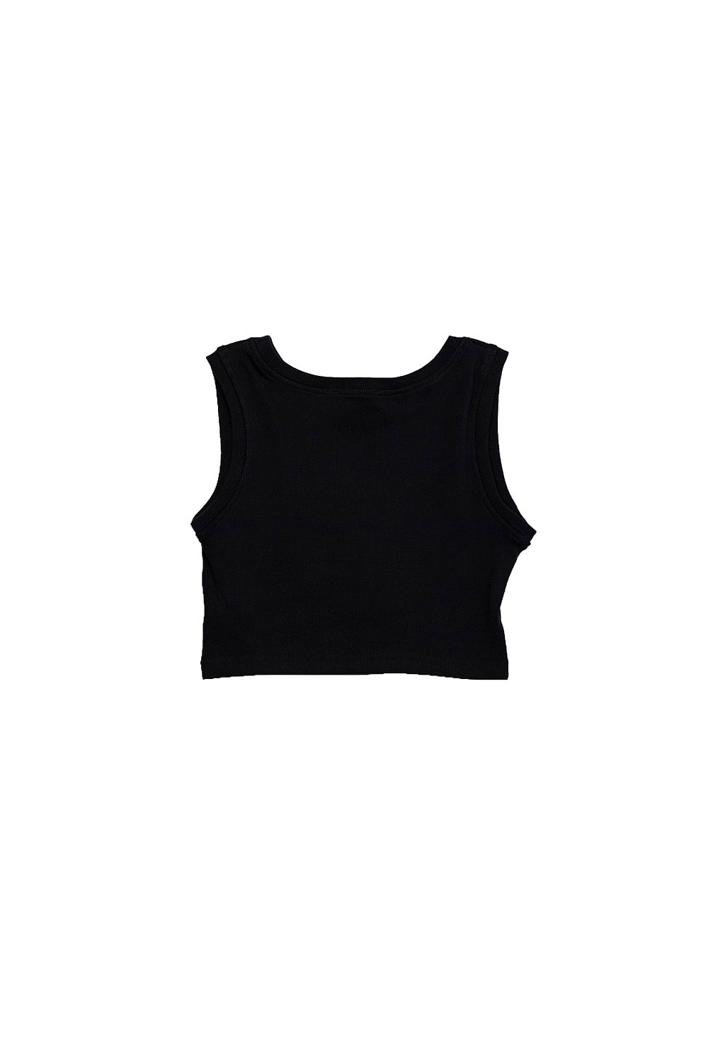 TANK TOP CROPPED ORNAMENTO NEGRO