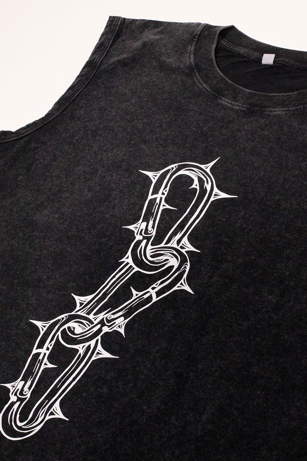 BLACK CARABINERO SLEEVELESS T-SHIRT