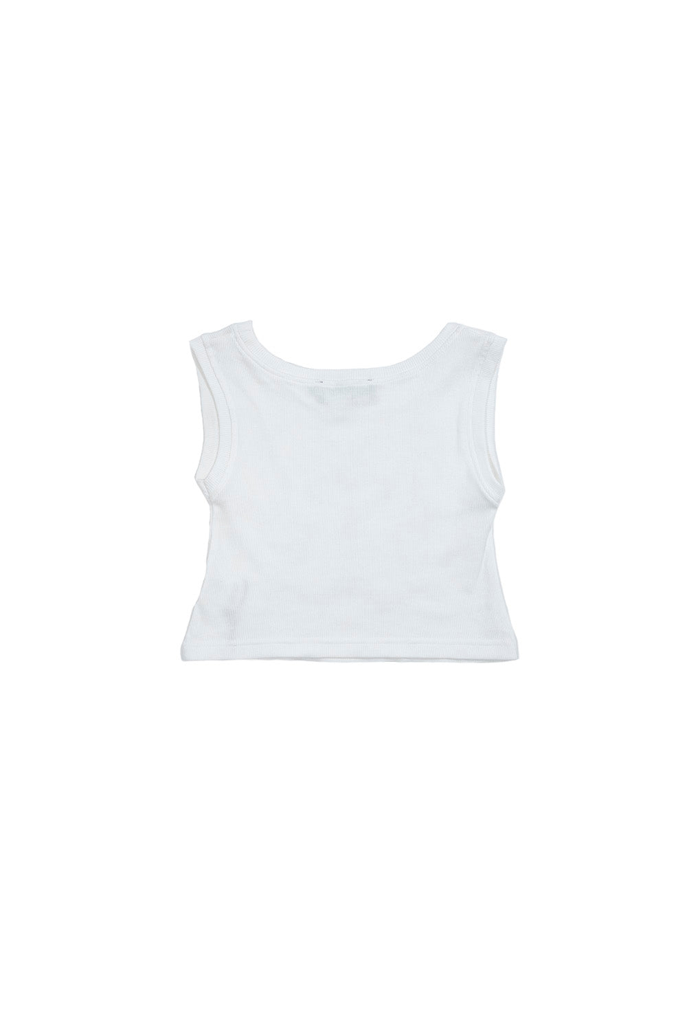 TANK TOP CROPPED ORNAMENTO BLANCO