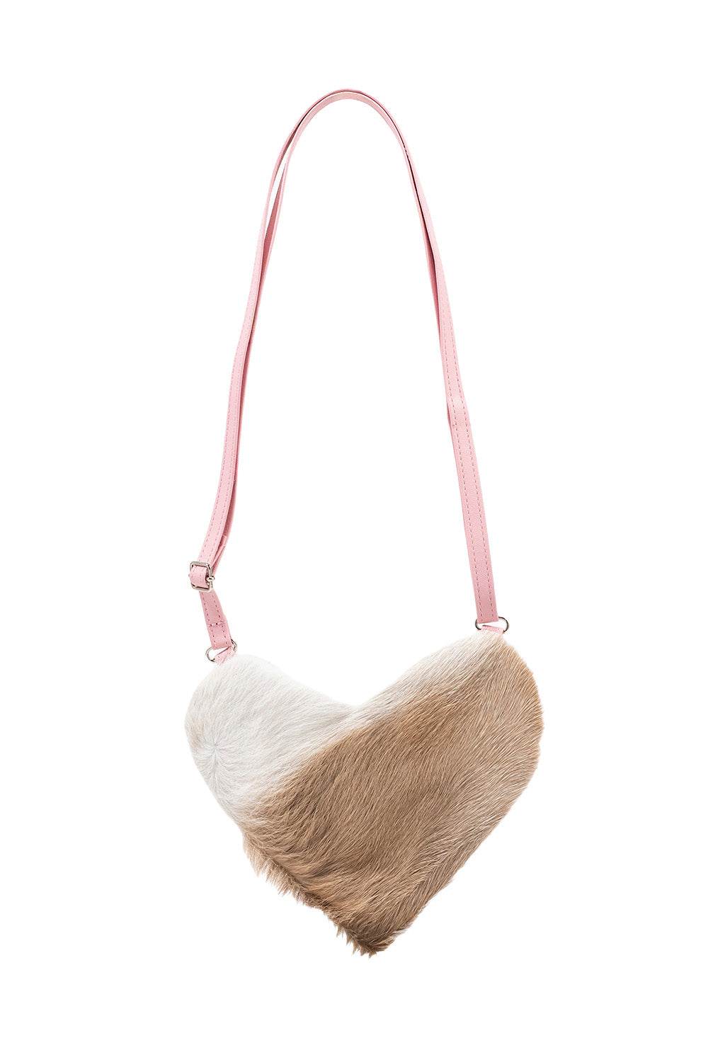 COWHIDE HEART BAG ROSA