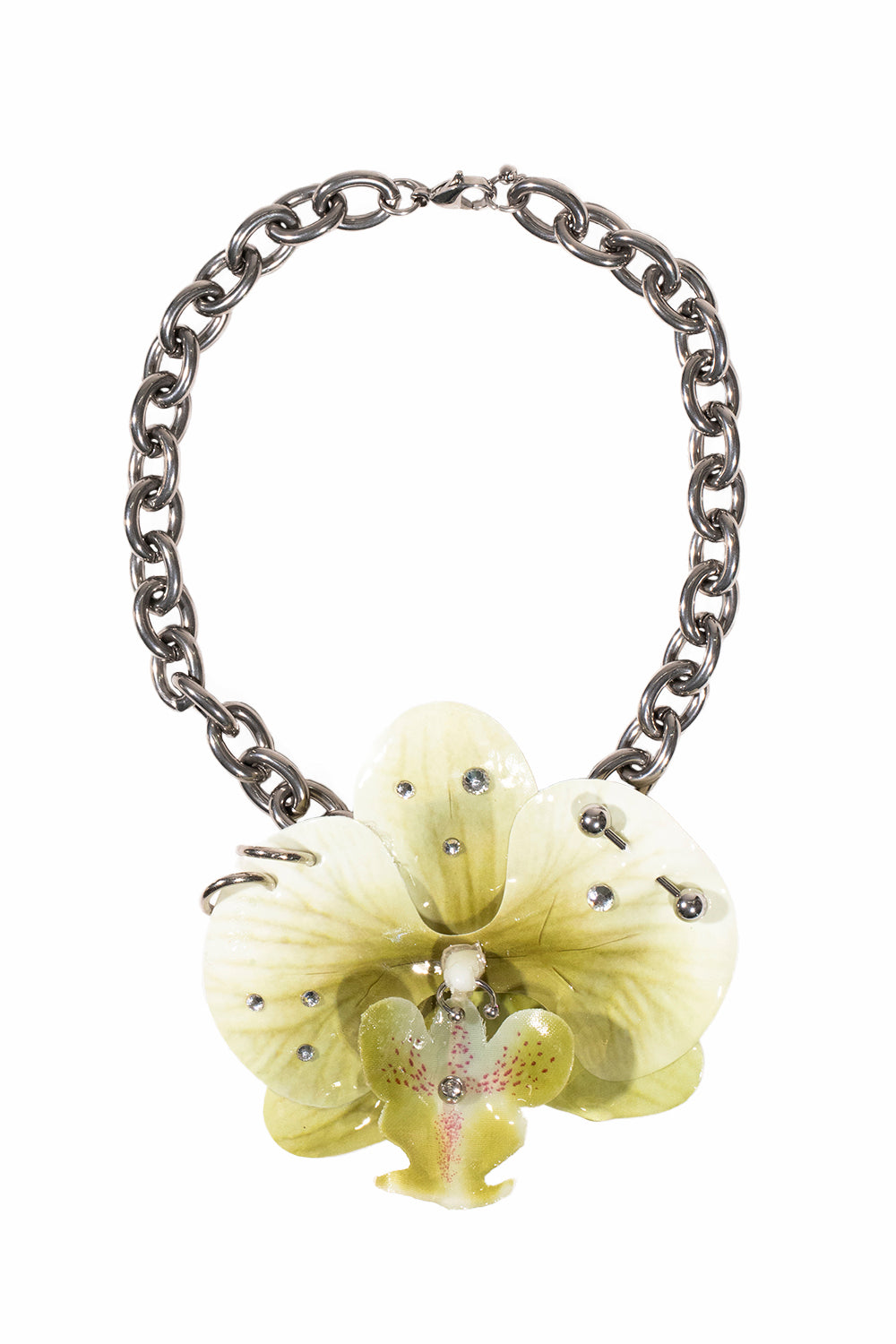 CHOKER ORQUÍDEA VERDE