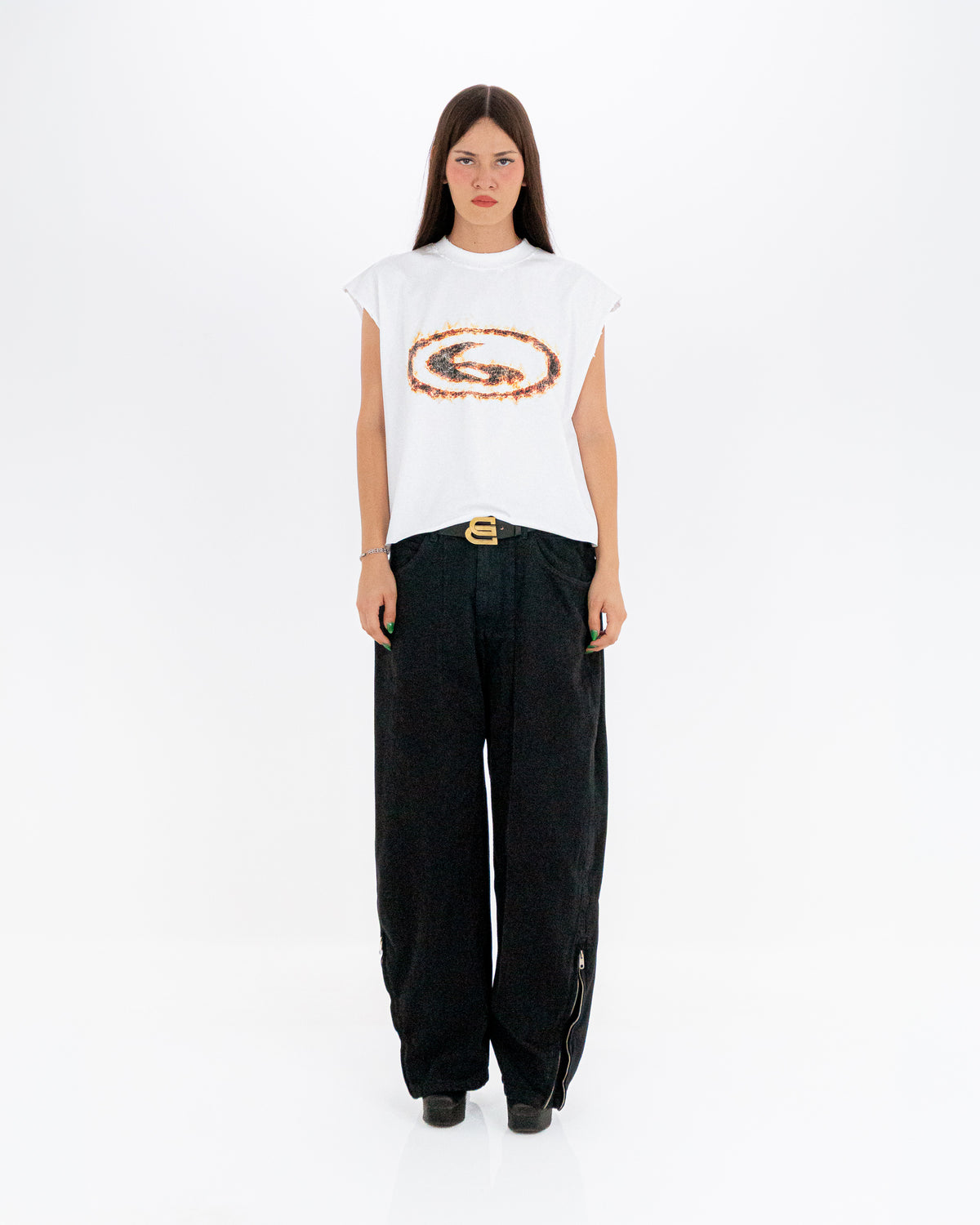 T-SHIRT BURNED LOGO TEE