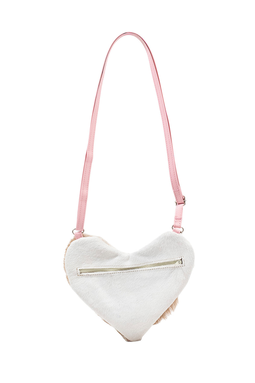 COWHIDE HEART BAG ROSA