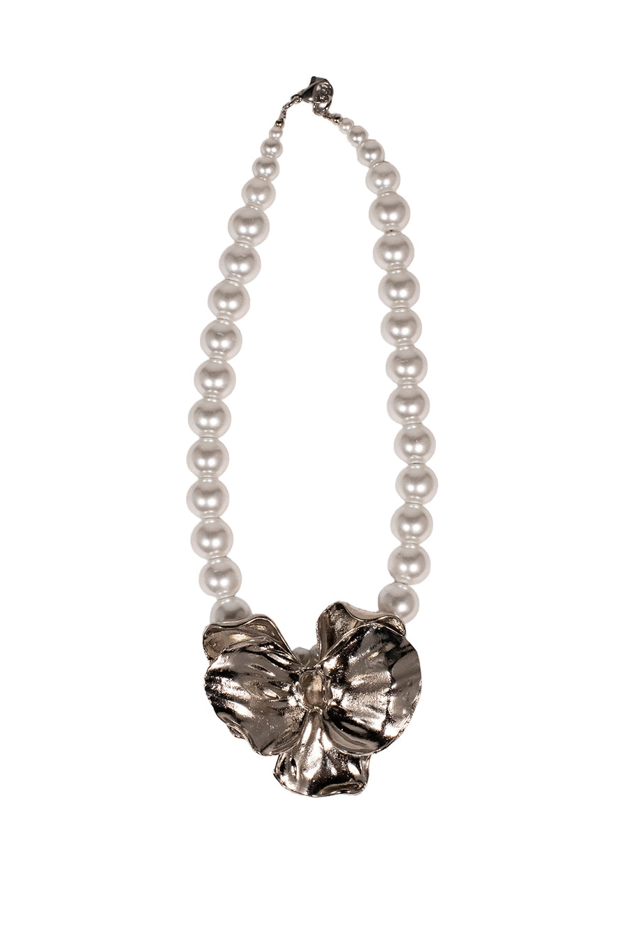 CHOKER SILVER ORQUÍDEA PERLA