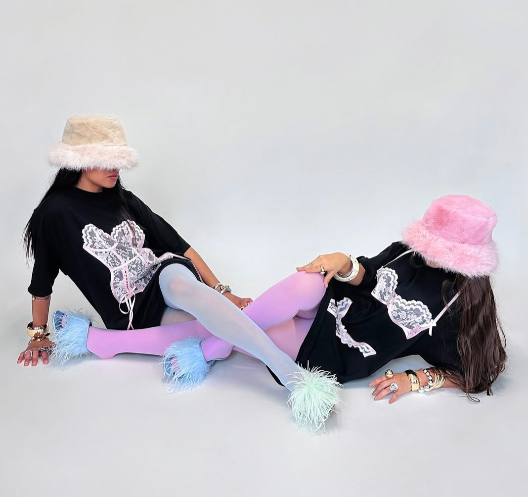 T-SHIRT ELVIRA ENCAJE ROSA