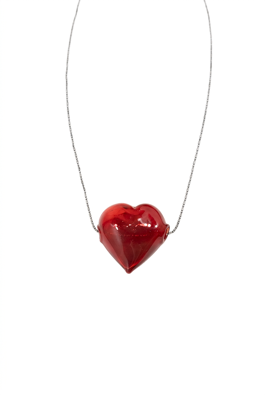 COLLAR COEUR MAXI PLATA