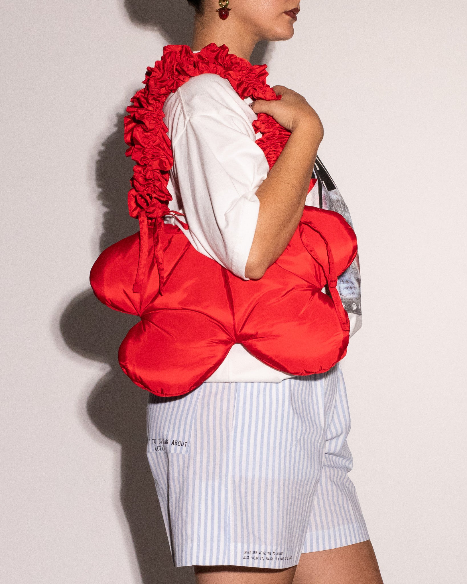 BOLSO HALF A FLORO ROJO