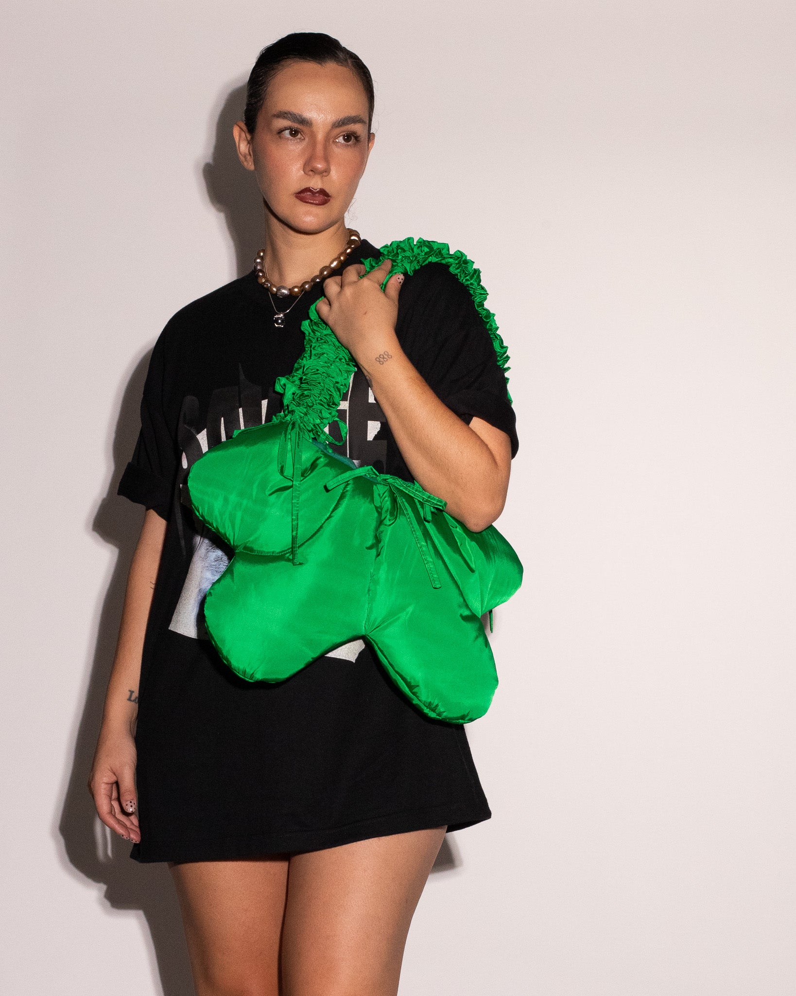 GREEN FLOWER HALF BAG