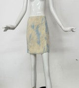 FALDA CORTA BEIGE Y AZUL
