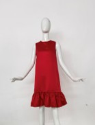 VESTIDO CORTE "A" ROJO