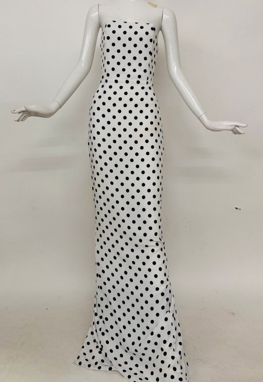 VESTIDO STRAPLESS POLKA DOTS