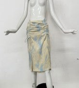 FALDA BEIGE Y AZUL