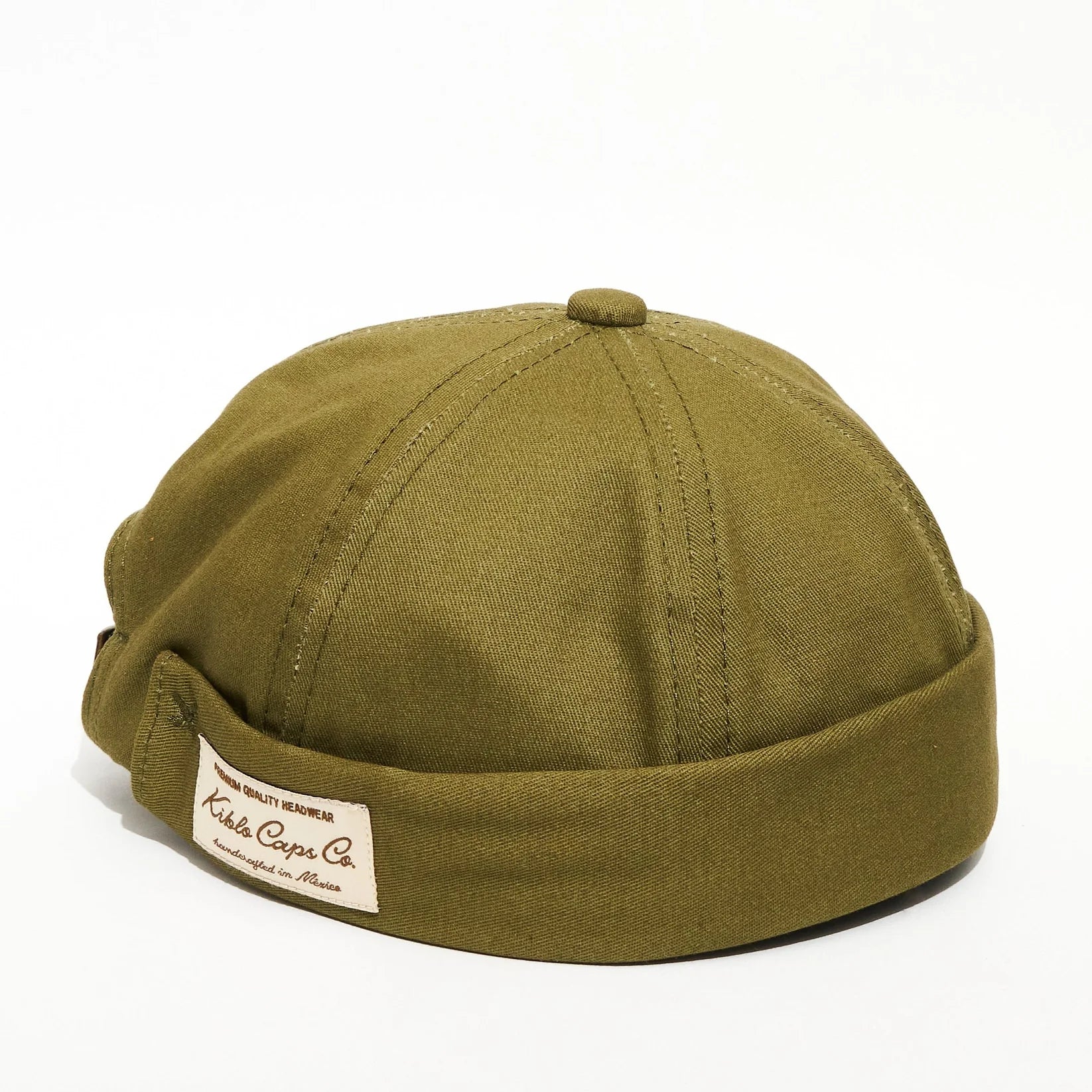 OLIVE BRIMLESS BEANIE