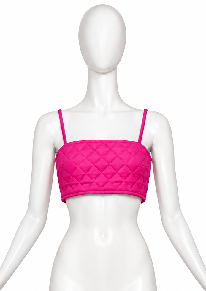 TOP ACOLCHADO FUCSIA