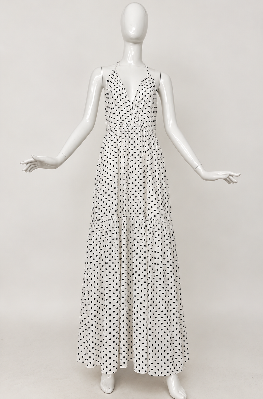 VESTIDO POLKA DOTS ESCOTE V