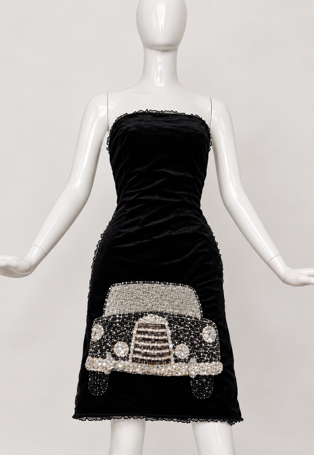 VESTIDO STRAPPLES CON AUTO