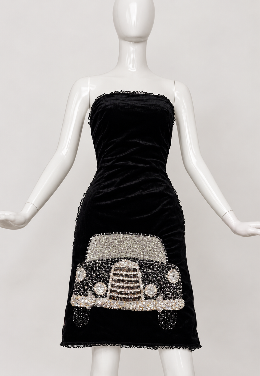 VESTIDO STRAPPLES CON AUTO